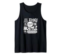 Grey Color The Hustle Looks Crazy Grey Graphic Tank Top