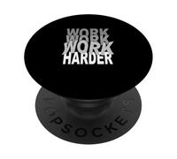 Grey Color Work-3x-Harder Grey Graphic PopSockets Adhesive PopGrip