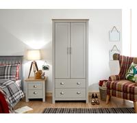 Gfw Lancaster 2 Door 2 Drawer Wardrobe Grey