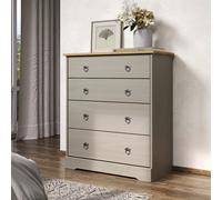 Grey Compact Corona 4 Drawer Chest