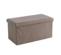 Grey Corduroy Large Folding Storage Ottoman Space Saving Furniture