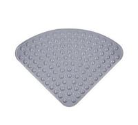 Grey Corner Bath Shower Mat Non Slip Quadrant Sector Pvc Anti-Bacterial Mat