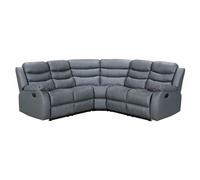(Grey, Corner) Roma Air Leather Recliner Sofas