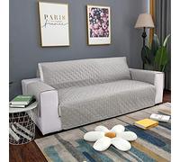 Grey Corner Velvet Leather Sofa Set I & U Shape Recliner Armchair with Waterproof Non Slip Pet Protector Slipcovers for 3 2 & 1 Seater Living Room Furniture