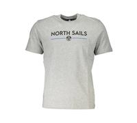 Grey Cotton Print Logo T-Shirt - male - North Sails - T-Shirts - Gray - S - Tops S