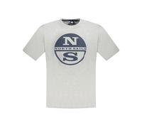 Grey Cotton T-Shirt | Stylish Model - male - North Sails - T-Shirts - Gray - 3XL - Tops 3XL