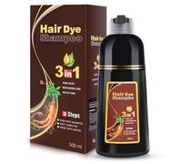 Grey-Covering Hair Colouring Shampoo, 3-in-1 Unisex Formula, Herbal Ingredients, 100% Coverage & Long-Lasting, Suitable for All Hair Types,