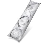 Grey Cushion Covers 60 x 180 cm Side Sleeper Pillow Cover Abstract Pattern Design Waterproof Velvet Pillow Cases Double-Sided Printing with Invisible Zipper for Bedroom Bed, Gifts for Women, Model1774