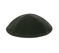 Grey Deluxe Velvet Kippah Bulk Pack Yamaka Gray Velour Kippot Yarmulke for Wedding, Passover Seder Bar Mitzvah Bat Mitzva Bris, Shul, Shabbat
