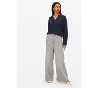 Grey Denim Lyocell Blend Flared Palazzo Jeans 20S