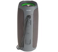 (Grey) Denver BTV-220 Portable Bluetooth Speaker Cannon, LED Lights, Rechargeable, USB & Micro SD, AUX In, Handsfree Speaker Phone