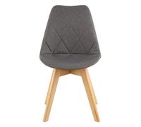 Grey Diamond Pattern Dining Chair, Easy Cleaning Small Chair for Living Room, Space-Saving Accent Chair Premier Housewares Grey One Size