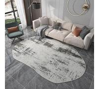 Grey Distressed Contemporary Modern Area Rug For Living Room Bedroom Dining Room Home Office Kitchen Runner Rug(Light Gray,100x160cm)