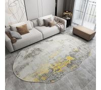 Grey Distressed Contemporary Modern Area Rug For Living Room Bedroom Dining Room Home Office Kitchen Runner Rug(Apricot Yellow,140x200cm)