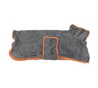 Grey Dog Bathrobe, Fully Wrapped Absorbent Quick Drying Dog Robe, Thickened Soft Polyester Wearable Towel for Home and Pool Use After Bath or Swim (M Adjustment Range: 32-50cm / 12.6-19.7in)