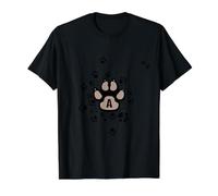 Grey Dog Claw Paw Monogram Print Aesthetic Letter A Paws Value Graphic T-Shirt, Men, Black, M