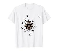 Grey Dog Claw Paw Monogram Print Aesthetic Letter A Paws Value Graphic T-Shirt, Men, White, S