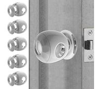 Grey - Door knob Baby Safety Cover - 5 Pack - 4 Colors Available - Deter Little Kids from Opening Doors with A Child Proof Door Handle Lock - Diddle