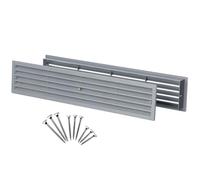 Grey Door Vent Cover 450x92mm - Plastic Ventilation Grille - 17.7"x3.6" Vents for Interior Doors Two Sided - Bathroom Ventilation Grille - Door Return Air Register with Screws by Steinberg14