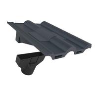 Grey Double Roman Roof Tile Vent & Adapter, Marley Redland Russell Sandtoft
