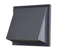 Grey Duct Cowl 170mm x 170mm with 100mm Flange and Flap/Shutter