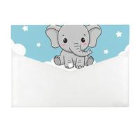 Grey Elephants Folders for Paperwork A4, Envelope Folders A4, Folder, Campus Document Wallets, Expanding File Organiser with Snap Button, Document Holder for School Office Home Travel