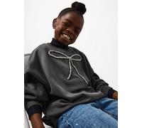 Grey Embellished Bow Sweatshirt 5 years