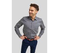 Grey End on End Weave Non-Iron Shirt Double Two Grey 16 in