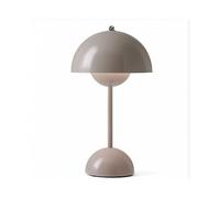(Grey, EU plug) Flower Bud Led Table Lamp Night Light Mushroom Table Lamps Nordic Bedside Wedding Room Desk Simple Decoration Bedroom Modern