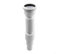 Grey Extendable Flexible Waste Pipe 50mm Diameter For Shower And Bath Drain Connection With 1 Meter Length Adjustable Plastic Tubing