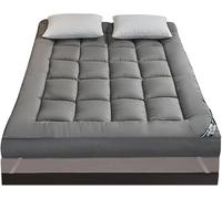 Grey Extra Thick Mattress Topper Hypoallergenic Durable 4’’ Deep Toppers Pad Protector Microfibre Cover & Elasticated Corner Straps 10cm Deep Mattresses Bedspreads
