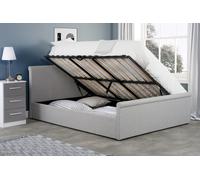 Grey Fabric Ottoman Bed Frame Storage Birlea Stratus Linen Birlea Grey Double