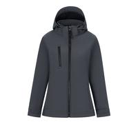 Grey female 10 Regatta Professional Women's Waterproof Venturer 3-layer Printable Hooded Softshell Jacket Grey, Size: 10