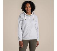 Craghoppers Women's Mari Insulating Hooded Fleece Jacket in Light Grey | Size: 14 Craghoppers Light Grey 14