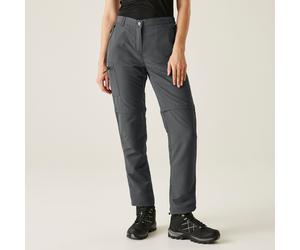 Grey female 20 R Regatta Women's Chaska III Zip Off Walking Trousers Grey, Size: 20 R
