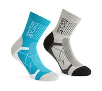 Grey female UK 3-5 Regatta Women's 2 Pack Outdoor Active Sock Grey, Size: UK 3-5