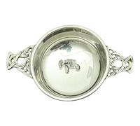Grey Fergi Enamel Chrome Plated Steel Quaich Bowl Scottish Quaich 164