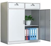 Grey Filing Cabinet - Office File Storage Iron Data Cabinet for Financial Credentials Staff Locker Solution Modern Design for Office Use