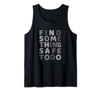 Grey Find Something Else Monochrome Color Graphic Tank Top