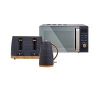 Grey Flint Clay Kettle, Toaster and Microwave Set