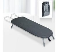 Grey Foldable Table Top Ironing Board Compact Space Saving with Cover Iron Rest