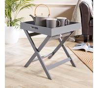 Home Source Alpine Butlers Side Table Grey