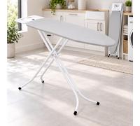 Grey Folding Ironing Board 110x34cm Adjustable Non Slip Feet with Iron Rest