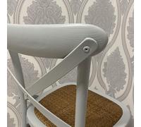 GREY FRENCH CROSS BACK CHAIR L46 x W49 x H88 cm