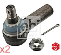 Grey Front Steel Drag Link End FEBI x2 pcs Fits RENAULT IVECO VOLVO Mk F 110197
