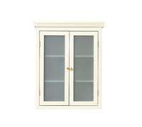 Grey Frosted Glass Fronted Wall Cabinet With Green Interior 75cm X 57cm Melody Maison Light Grey One Size