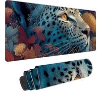 Grey Gaming Mouse Pad Animal Large Mouse Mat 900x300x3 mm with Stitched Edges, Extended XXL Gaming Mousepad Waterproof Soft Cloth, Desk Mat with Anti Slip Base for Desk Keyboard Decor, Gifts w-7349