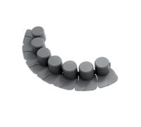 (Grey) Garden Palisade Edging Border with Lawn Mower Ramp 4m - 3 Colours - Sturdy Solid