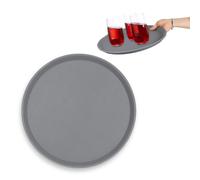 Grey Gastro Tray Kitchen Restaurants Round Cafés Serving Non-Slip Ø35 Plastic