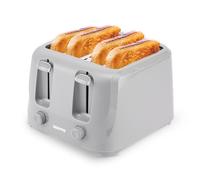 (Grey) Geepas 4 Slice Bread Toaster 6Level Browning 1400W